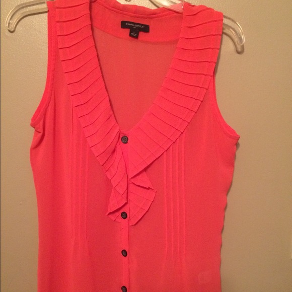 Coral sheer top! - Picture 1 of 4