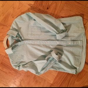 J. Crew polka dot button down