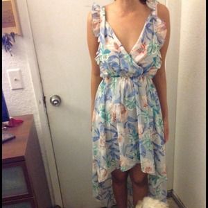 Floral High to Low Venus Dress
