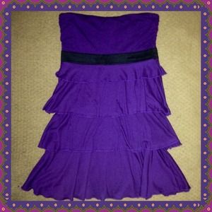 Express Deep Purple Ruffle Mini Dress Size Small
