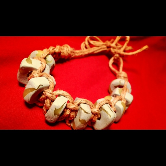 SOLD Hemp Bracelet/Anklet Handmade Beads New - Picture 4 of 4