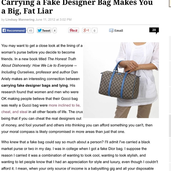YIKES: Research about people who buy fakes!