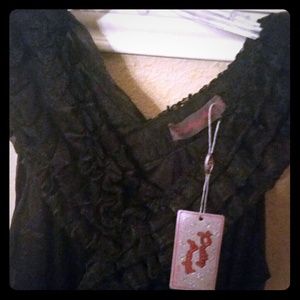 Black flowing top
