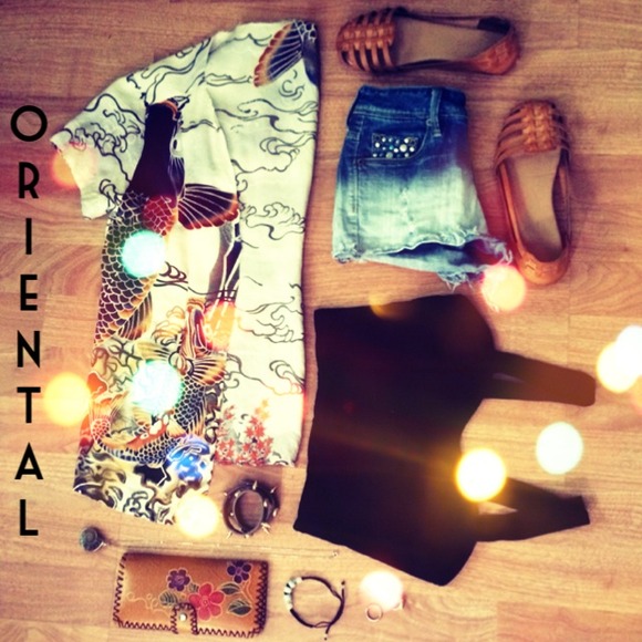 Vintage Upcycled Oriental 100% Silk Kimono Top