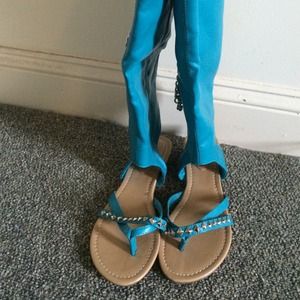 turquoise gladiator sandals