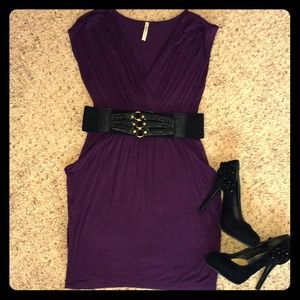 Purple dress with belt