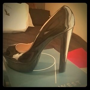 Sexy peep toe platform heels