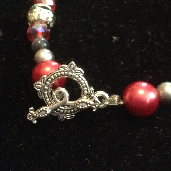 Red & grey bracelet. NWT - Picture 2 of 2
