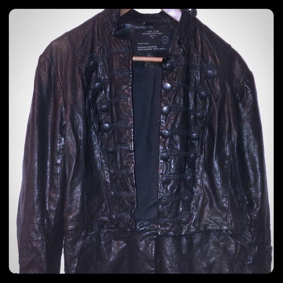 All Saints military leather jacket UK12/US8