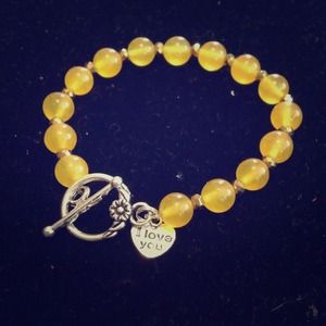 I love you gemstone bracelet. NWT