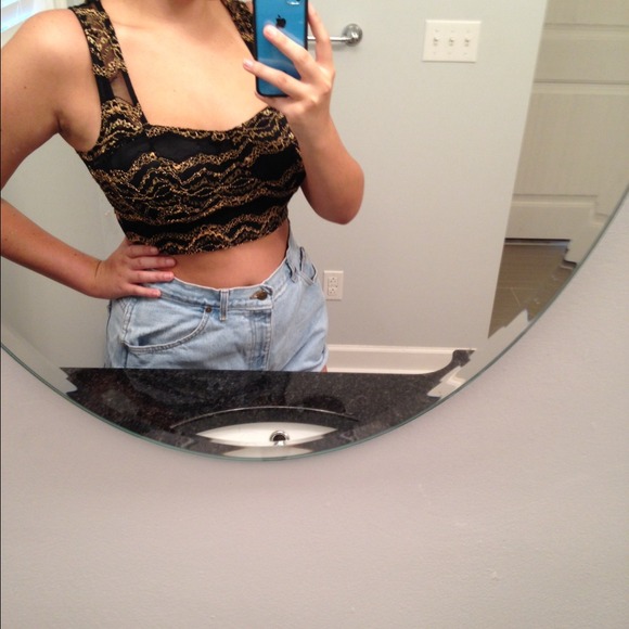 Embroidered crop top