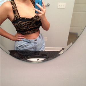 Embroidered crop top