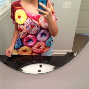 Donut print shirt