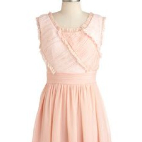 Modcloth Think Petal Pink Dress