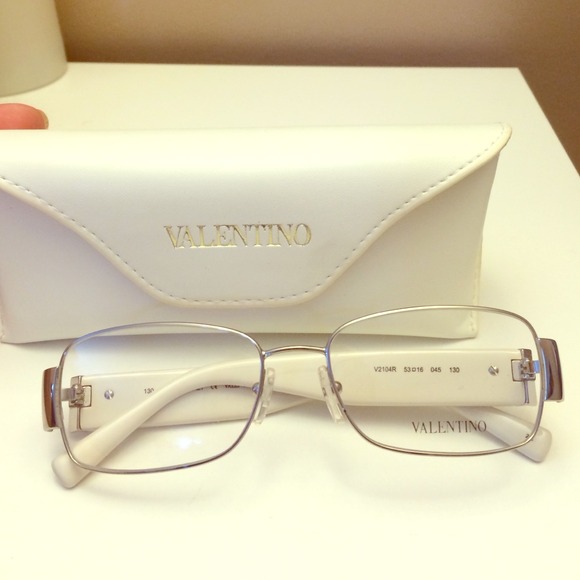 Brand New Valentino Eyeglasses white/silver