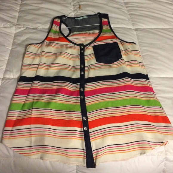 Colorful racerback top by Maurice's