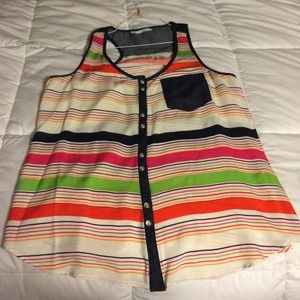 Colorful racerback top by Maurice's