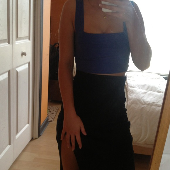 ASOS royal blue crop top