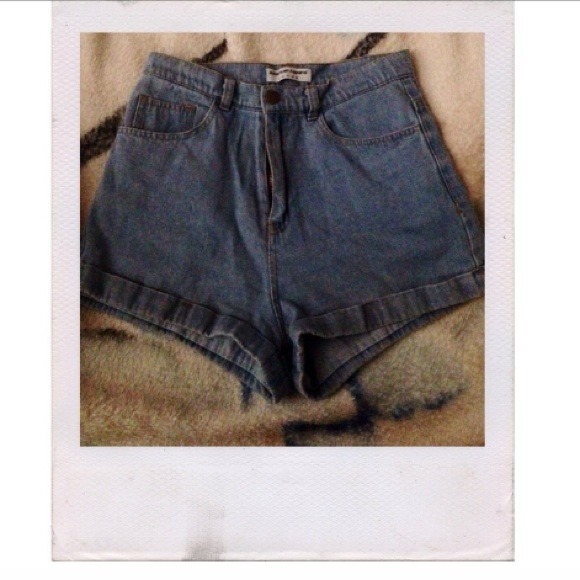 American apparel high waisted shorts