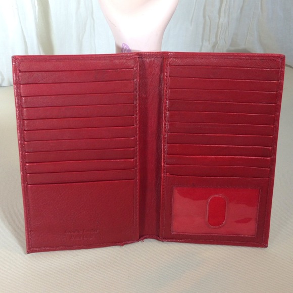 Brick Red Leather Large Wallet & Leopard Coinpurse - Picture 4 of 4