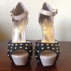 High heels with studs.