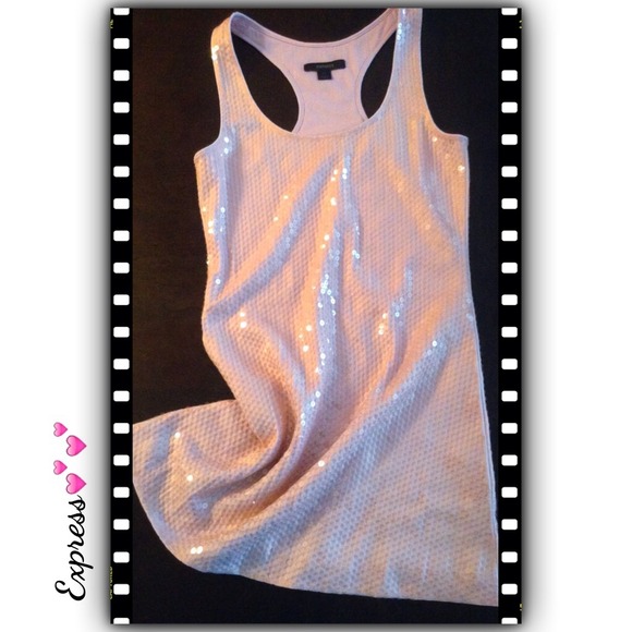 Express Dresses & Skirts - 💕 Express Mini Pink Sequin Dress💕