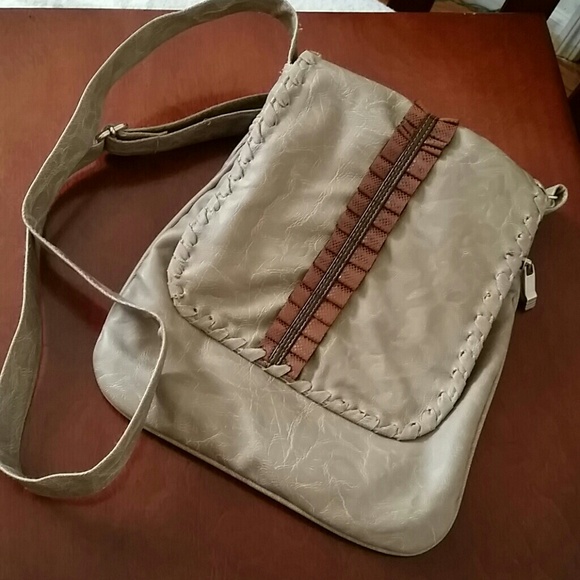 Handmade faux leather crossbody
