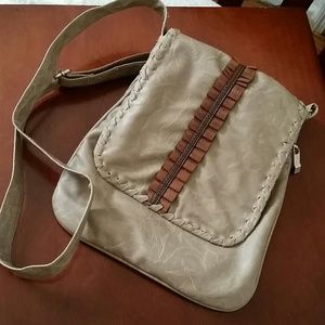 Handmade faux leather crossbody