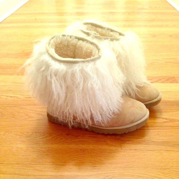 Ugg Sheepskin Cuff Short Sand Boot
