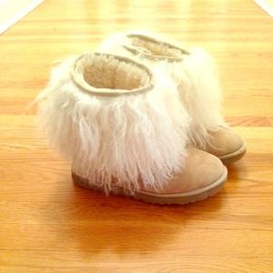Ugg Sheepskin Cuff Short Sand Boot