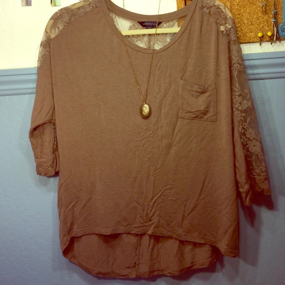 (3 for $15) high low top with lace.