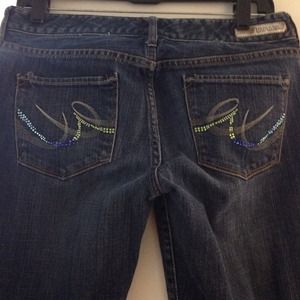 Express Boot cut jeans with pocket embellishments