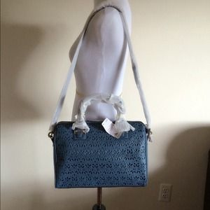 New Taylor eyelet leather satchel