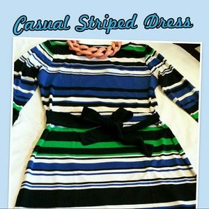 Long sleeved striped Dress