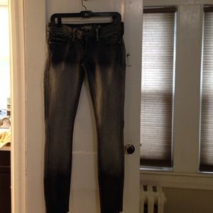 Express black jean leggings with embellishments