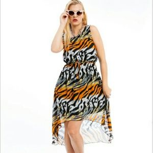 BUNDLE @loaney Orange dress & Animal Highlow Dress