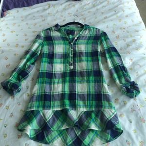Plaid American eagle long sleeve shirt