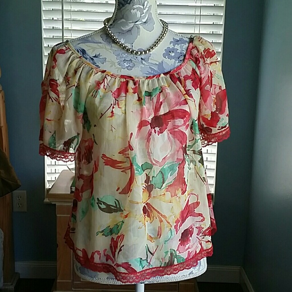 Floral Lace Sheer Top