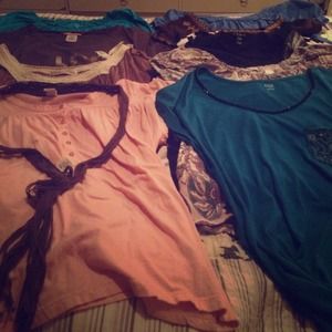 Nine shirts that have hardly ever been worn