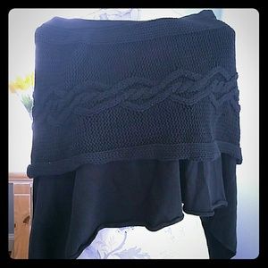BCBG Knit Capelet Poncho Style Wrap