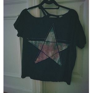 Galaxy Tee Off the Shoulder on One Side