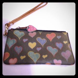 multi color Dooney and Burke wristlet