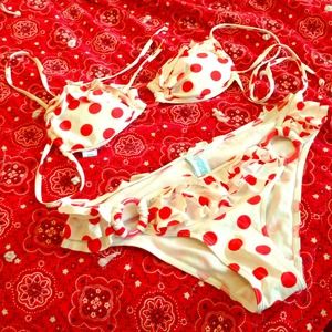Victoria's Secret PINK! Red Polkadot Bikini 👙