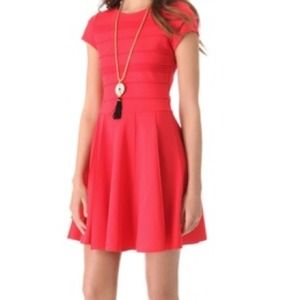 Parker red A-line dress