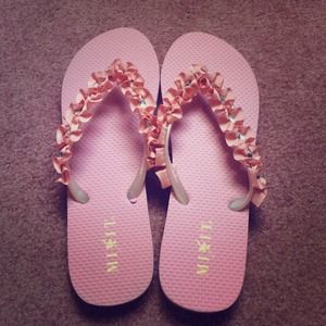 Pink flip flops