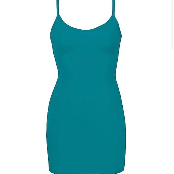 BKE extra long lean blue camisole top