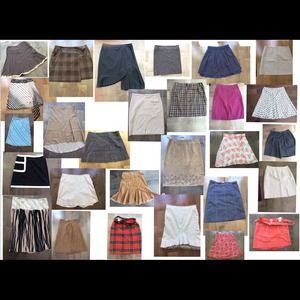 30 designer skirts, $30 each.