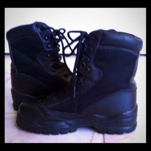 Black Leather Work Boots Size 4.5 or 7