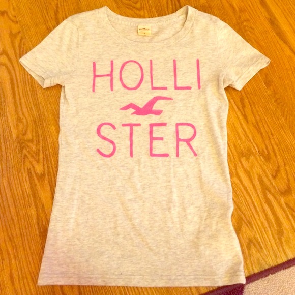 A gray Hollister T-shirt
