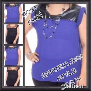 🎉🎉HOST PICK🎉🎉REBEL FX LEATHER  SLEEVELESS  TOP